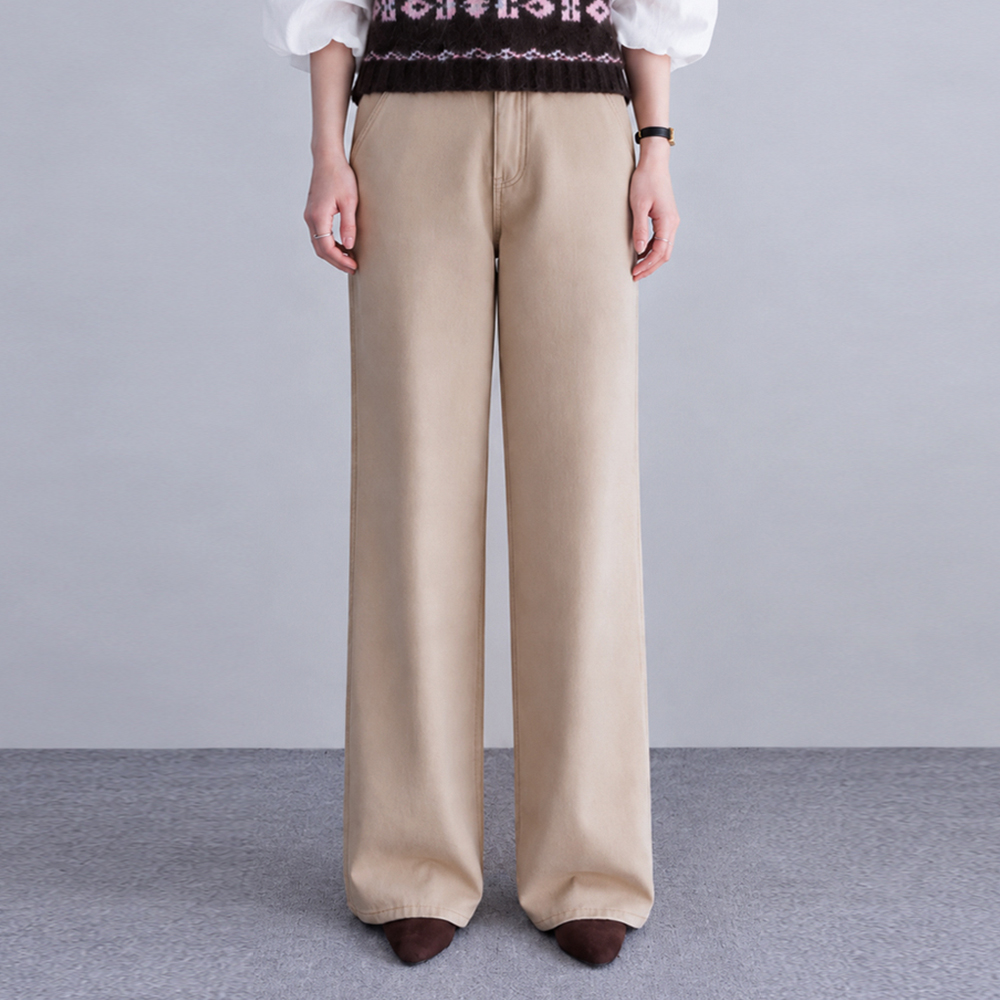 Rosalie Cozy Napping Back Slit Semi-Wide Pants (Short/Basic/Long) [size:S,M,L]