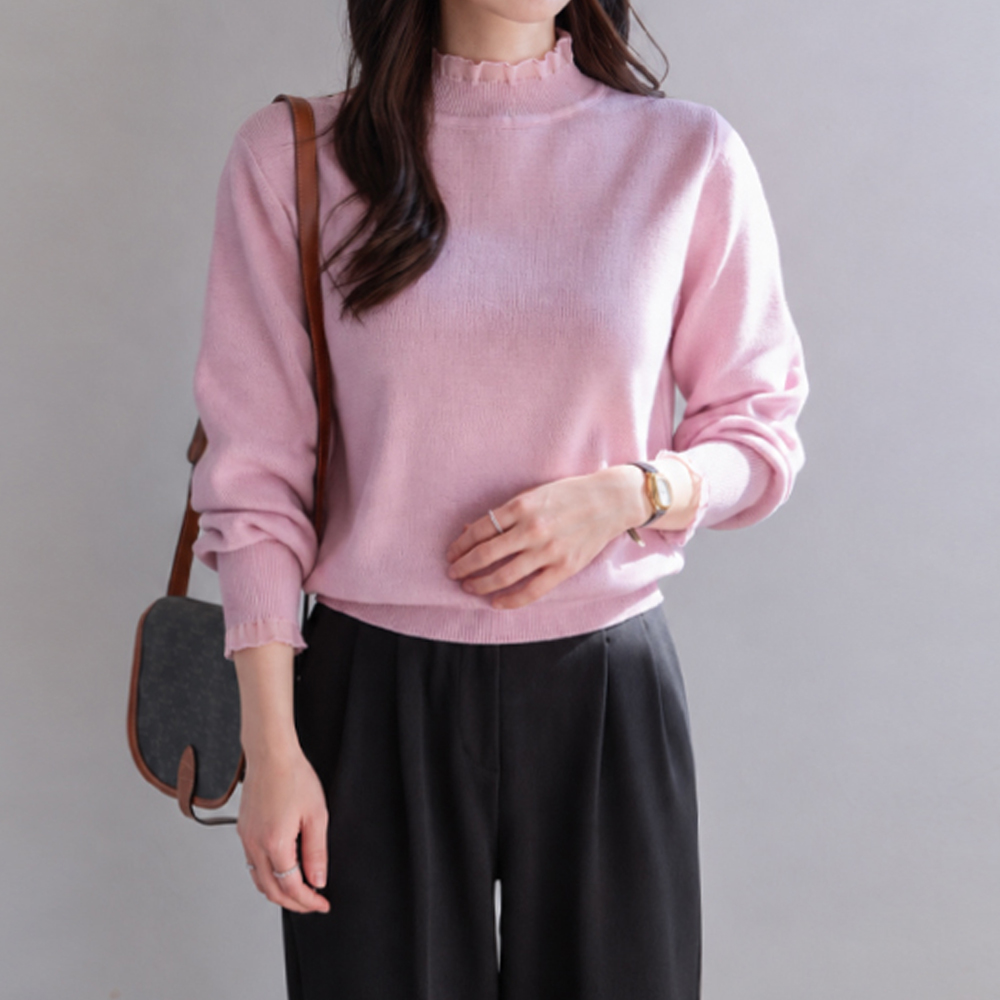 Dainy Shine Race Mock Turtleneck Knit [size:F(55~66)]