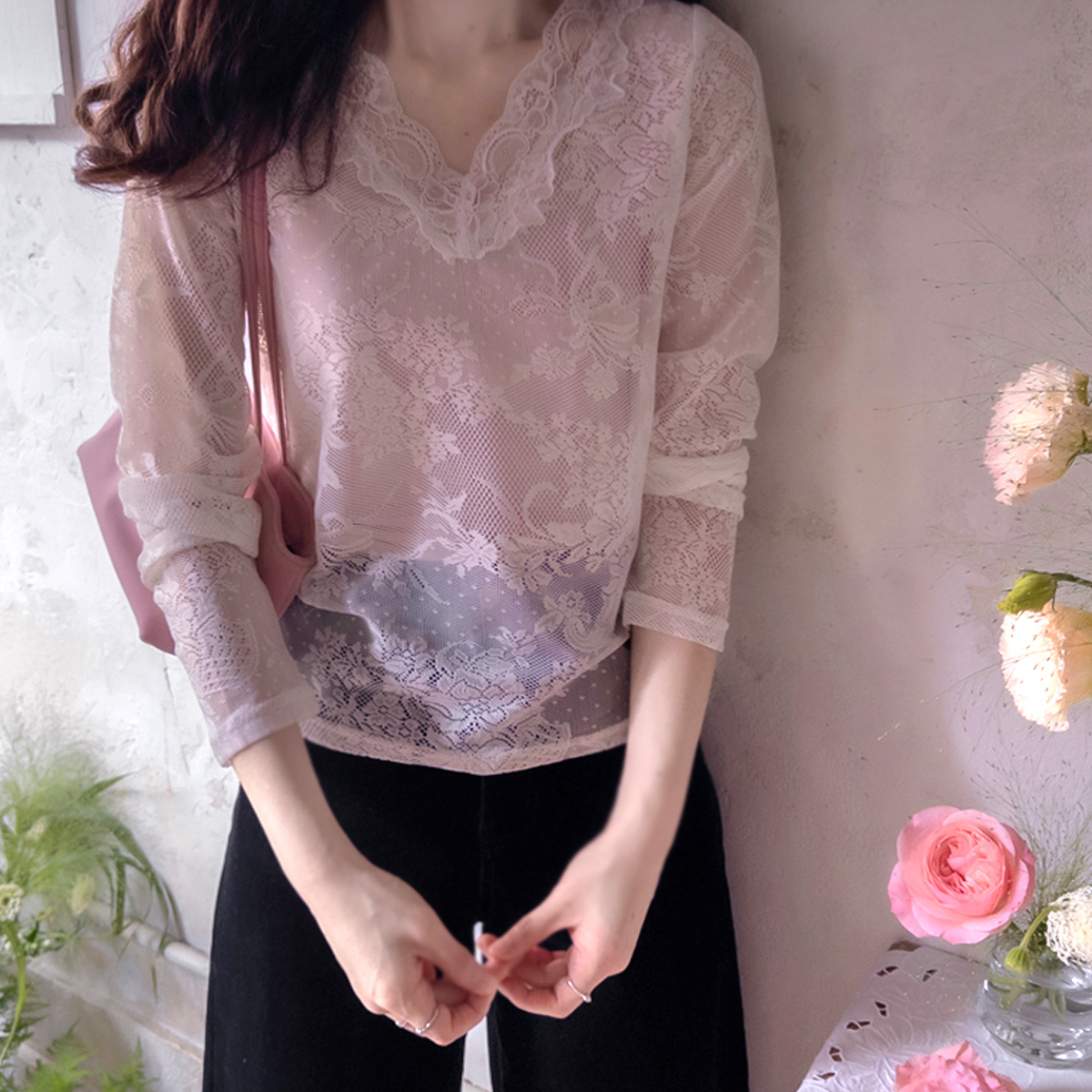 Shuenne Stretchy Spandex Race Layered Tee [size:F(55~66)]