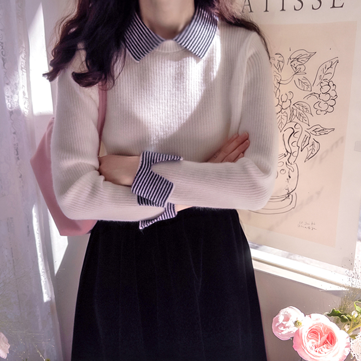 Kerstin Kara layered soft knit [size:F(55~66)]