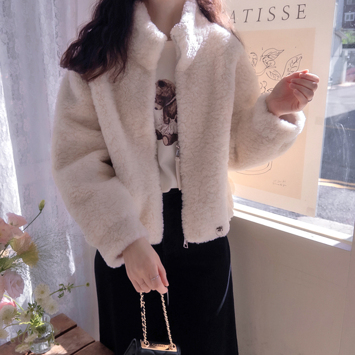 Catherine Ultimate High-Quality Fur, Worry-Free Fluffy Fur, Warm Mustang [size:F(55~66)]