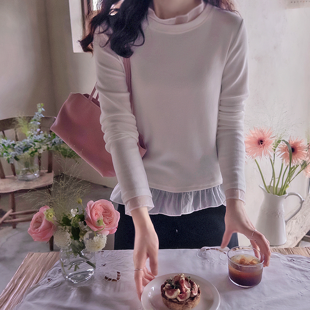 J.Sharing Ttasum Brushed Soft & Flexible Stretch Tee [size:F(55~66)]