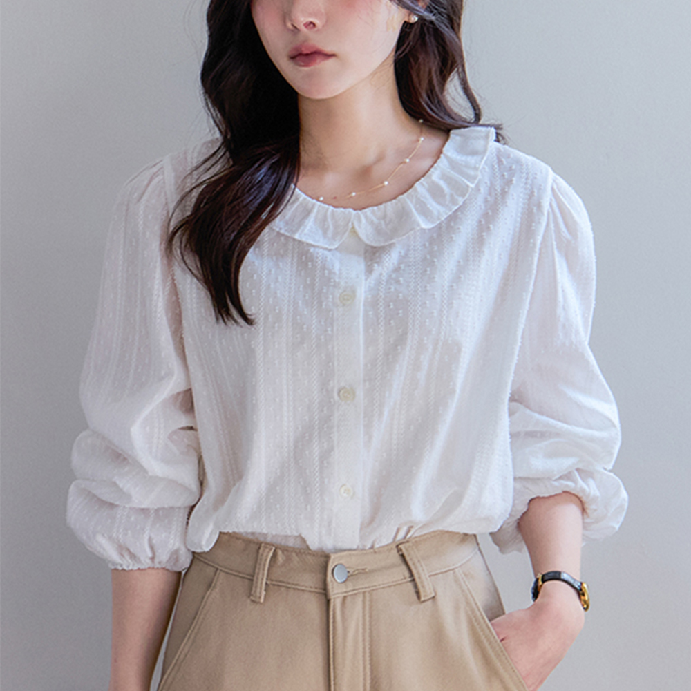 MADE LIN Berlin Stripe Race Freel Blouse [size:F(55~66)]